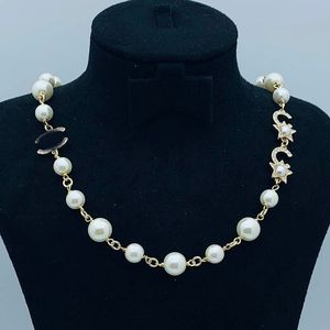 Collar de perlas Diseñador colgante nuevo collar de mujer cadena de suéter clásico joyería de lujo mujer corbata de boda cordones CSD2404203