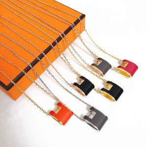Diseñador Collares pendientes Carta Amor collar cadenas de joyería de lujo para hombre Mujer colgantes Cadena de eslabones de alta calidad con caja