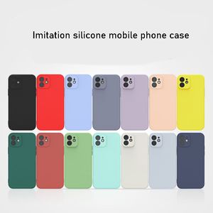 Étui de téléphone design pour iphone 15 14 13 12 11 pro max étui de téléphone portable en silicone liquide bord droit protection couleur différente répondre à vos besoins