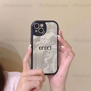 Designer Téléphone Cas Mode Roma Peinture Cas De Luxe En Cuir Cadre Lettre Phonecase Antichoc Couverture Shell Pour IPhone 13 Pro Max 12 11 Nouveau