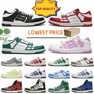 Zapatillas de correr para hombre de calidad de diseñador Zapatos de raza humana Zapatillas de plataforma plana Zapatillas de deporte con skel óseo zapatillas de deporte para hombres Zapatos de hombre y mujer Zapatos con apliques para hombres talla 11