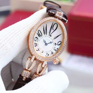 Designer montre à quartz or diamants montres 38mm classique noir marron ceinture en cuir véritable rose étanche super brillant montre-bracelet orologio di lusso
