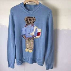 Diseñador Ralph Suéteres Tejer Cardigan Suéteres para mujer RL Pequeño Caballo Logo Bordado Prendas de punto Hombres Botón Lauren Tejer 26sL #