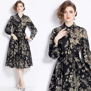 Designer Retro Floral Elegant Fit Party Robon