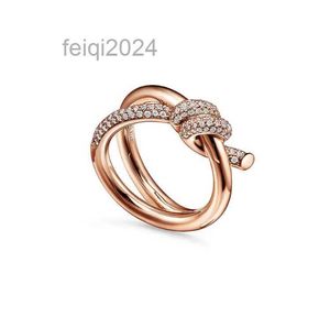 Designer Ring Knot Ring Luxury With Diamonds Fashion Rings For Women Jewelry Classic 18K Gold Rose Rose Wedding With Box Wholesale