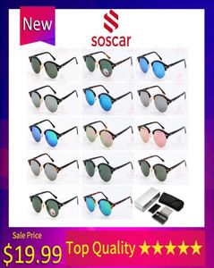 Gafas de sol redondas de diseñador para mujer 4246 Brand Uv400 Protección de gafas solares para hombres Sombras vintage Marco de tablón Mirador de flash Glass 9830747