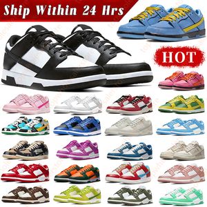 Designer hardloopschoenen Us Stocking Men Sneakers Lows White Black Panda Local Warehouse Triple Pink Green Glow Active Fuchsia in USA Heren Dames Casual Trainers Gai