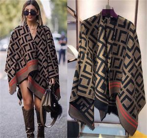 Bufanda de diseñador marca de lujo europea y americana nueva gama alta de corte abierto para mujer bufanda de otoño/invierno bufandas tipo capa chales