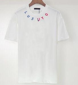 Camisas de diseñador Camiseta para hombre Camiseta con bordado de letras en 3D Camisetas de algodón de verano Camisa informal Camisetas para mujer Tops de manga corta Hip Hop Streetwear Camisetas