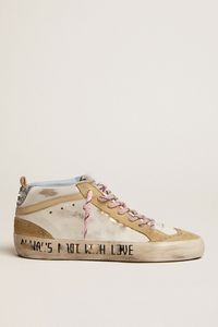 Chaussures de créateurs 10A Nouvelles baskets dorées Release Mid Slide Star Hightop des meilleures marques italiennes à la mode Pinkgold Glitter White Doold Dirty Goose Shoes 558