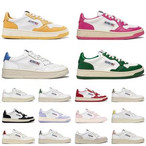 Chaussures de créateurs Autries Médaillé Action Chaussures pour Hommes Femmes Noir Blanc Rose Causual Chaussures Bicolore En Cuir Daim Low Autries USA Hommes Formateurs taille 36-43