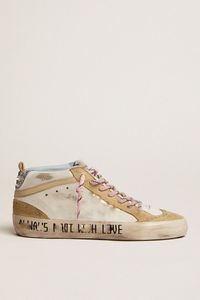 Chaussures de créateurs nouvelles baskets en or sorties en glissante étoile haut haut de la mode Powder Gold paillettes blancs chaussures sales