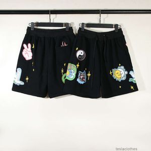 Designer Short Fashion Casual Vêtements Shorts de plage Smiley Start with Stars Starry Sky Print High Street Shorts dans la même tendance