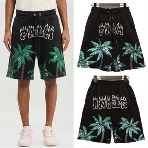 Diseñador de moda corta Ropa casual Palmes Angels Skull Print Hand Worn Men's Summer Loose Casual Shorts Playa Fitness Parejas Joggers Ropa deportiva en venta