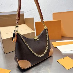 Bolso de diseñador para axilas, bolsos de hombro de cuero auténtico de lujo para mujer, bolso Boulogne Vintage, bolso cruzado de moda, bolso de media luna, cadena, cartera de mano Soho M45831 M45832