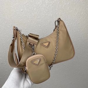 Bolsos de hombro de diseñador bolso bandolera de señora monedero de tela de tres piezas monedero con caja
