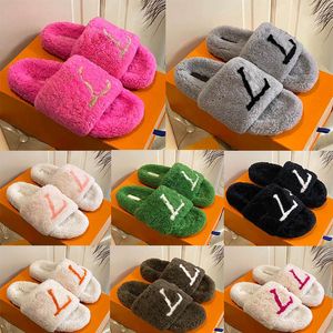 Diapositives de créateurs Pantoufles de fourrure pour femmes Paseo Comfort Lady House Pantoufles moelleuses Sandales Sliders Plate-forme en peluche Appartements Semelle en caoutchouc Furry Fluffy Luxe Mules décontractées