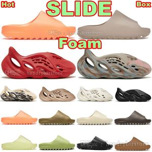 Designer Men Women Slippers Slide Onyx Soot Resin Pure Ochre Glow Green Bone Sandals Foam Runner Vermilion Sulfur Stone Sage MX Moon Grey Sand Cream Clay Mist With Box