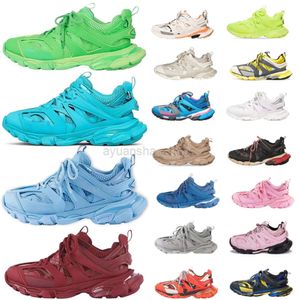 Diseñador Sneakers Men Shoes Women Sneakers Track 3 3.0 Trainadores de cuero Plataforma zapatilla de zapatillas plano encaje de encaje de encaje de LED Chaussure al aire libre