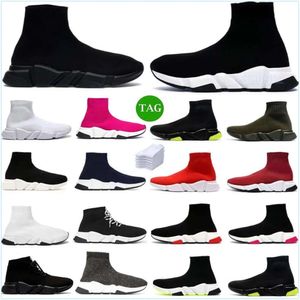 Designer Chaussette Chaussures Hommes Femmes Graffiti Blanc Noir Rouge Beige Rose Semelle Transparente À Lacets Néon Jaune Chaussettes Speed Runner Baskets Plateforme Plate-Forme Casual 36-47