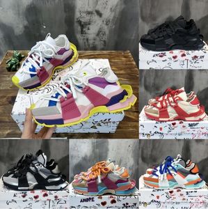 Diseñador Espacio zapatillas de deporte Hombres de lujo Mujeres Zapatillas de deporte Daymaster de material mixto Zapatos casuales de cuero Malla Transpirable Gamuza Juntos NS1 zapatillas de deporte al aire libre Tamaño 35-46