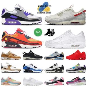 Designer Sports 90 Terrascape Running Chaussures Big Size 13 Black White Gum 90S Blue Void 90S Caramel Peace Love Votech Futura Be True Mens Women Trainers Sneaker EUR 36-47