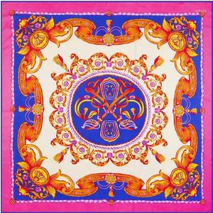 Foulards carrés de styliste en sergé, foulard en soie, motif floral, imprimé carré, foulard pour femmes, châle, enveloppes, 130x130cm, nouveau 2024