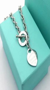 Designer Sterling Silver Heart Bangle Bracelet Collier Set Face Original Fashion Classic5472950