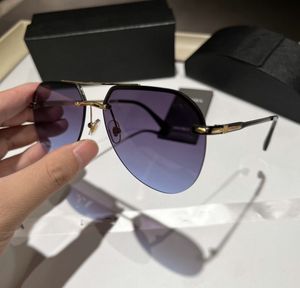 Designer lunettes de soleil marque lunettes métal or cadre lunettes de soleil hommes femmes miroir lunettes de soleil polaroid lentille avec boîte 5 couleur 88-58