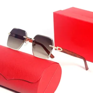 gafas de sol de diseño gafas carti marco de madera para hombre gafas de sol con montura cuadrada gafas de sol para mujer Espejo de madera pierna degradado gris azul tonos de moda tamaño 45 13 140