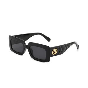 Gafas de sol de diseñador para mujer Gafas de sol rectangulares de ojo de gato multicolor Doble G0811 Cristal de moda
