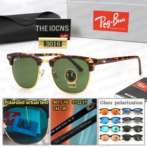 Lunettes de soleil designer RB 3016 Club Master Classic Polaris Sunglasses RB 3025 Lunettes de soleil Lunettes de soleil Acétate Lunettes de soleil Anti-UV Fashion Retro Unisexe