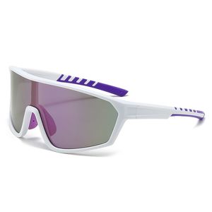 lunettes de soleil design femmes lunettes de soleil de luxe lunettes de soleil pour hommes nouvelles lunettes de soleil de sport à grande monture lunettes de soleil de mode éblouissantes lunettes d'équitation 3802 blanc violet