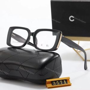 Gafas de sol de diseñador Gafas de sol de diseñador para mujer Gafas de lectura de bloque de color de moda Gafas de montura rectangular con estuche Insignia de oro Uso diario Gafas de sol 3571