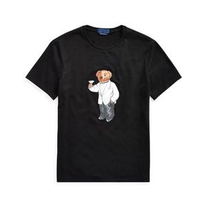 camiseta de diseñador oso camisa morada camiseta de hombre camiseta casual de verano para hombre venta al por mayor de alta calidad 100% algodón oso camiseta de lujo camiseta de manga corta EE. UU.