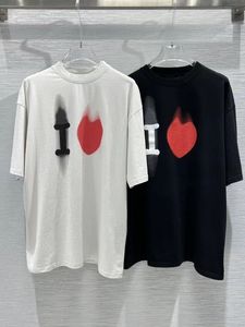 Designer T Shirt Casual Homme Femmes T-shirts Lâches Avec Coeur Imprimé Manches Courtes Top Vente De Luxe Couples T-shirt Taille XS-L