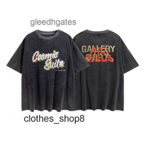 Diseñador T Shirts Sudaderas para hombre 2024 Gallerry Deptt GD Tee Lavado Old Rainbow Letters Círculo de ocio para hombres y mujeres 41Z4 F2N9
