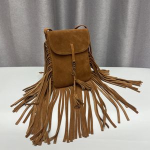 Designer glands sac Vintage Crossbody Luxury Brown Black Advanced Suede Phone Bag Femmes sacs à bandoulière 2023 couss body bourse Portefeuille 43zf #