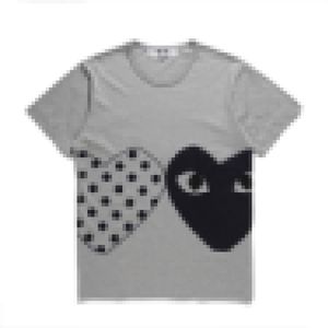 Ontwerper TEE Com Des Garcons PLAY Grijs Blauw Zwart Spelen Hart Ogen Polka Dot Unisex Japan Beste kwaliteit EURO maat