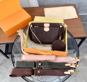 Designer trois pièces ensemble sac Lady Famous Cross Body Sacs à bandoulière Pratique Casual Light Zipper Portefeuilles Femmes Compartiment intérieur Shopping populaire Sacs à main