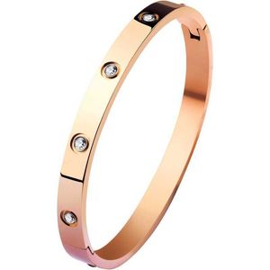 Designer Trend Carter Nail Fashion Couple Gold Love Full Diamond Bracelet Male Male en acier inoxydable Ten Bracelet Titane Femme