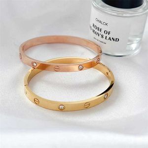 Designer Trend Classic Carter Diamonds 18K Rose Gold Titanium Steel Bracelet Ins Design Feel Jewelry 2GKS