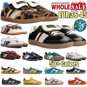 Designer Vegan Chaussures Originals Casual Chaussures Leopard Pink Velvet noir blanc Gum Wales Bonner Mens Womens Outdoor Sneakers Trainers Sports Vente