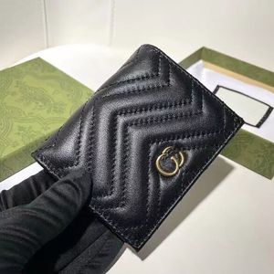 Portefeuille de concepteur pour femmes hommes en cuir fermoir en or rabat enveloppe sac à main portefeuilles dame porte-carte passeport pièce de poche pochette G sacs à main 2303021