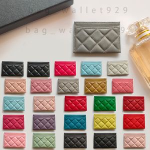 Cartera de diseñador para mujer Estuche para computadora portátil Estuche para tarjetas de crédito Titular de la tarjeta Bolso de lujo Cuero de vaca Monederos de moda Bolsos de marca baratos logo Cuero genuino Piel de oveja Compras Negro