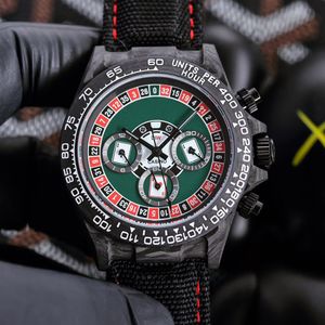 Montre de concepteur montres mécaniques automatiques 40 mm Sapphire Business Carbon Fibre-bracelet Montre de Luxe