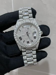 Designer Watch Luxury Limited 2022 venta de diamantes completos moissanite reloj de diamantes puede pasar la prueba de diamantes cristal de zafiro caja y papel originales