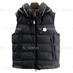 Abrigo de invierno de diseñador Chaleco de plumón para hombre Chaqueta de plumón con capucha para hombre Camiseta sin mangas Moda para mujer Abrigo de plumón blanco Cálido y resistente al frío Abrigo de plumón negro