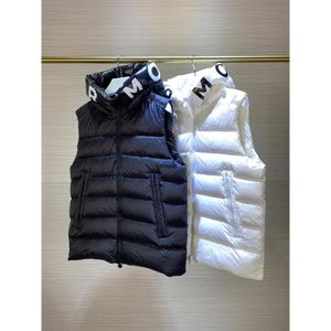 Diseñador chaqueta de invierno para hombre chaleco abajo chalecos homme gilet parkas abrigo con capucha prendas de vestir exteriores impermeable para hombres y mujeres rompevientos grueso corto sin mangas desmontable