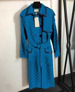 Designer Trench Cods Cods Coats Corée Version Long Manche à manches longues Femmes Femmes Spring Autumn Windbreaker Plus taille 3xl Mid-Longing Vintage Women's Overcoat